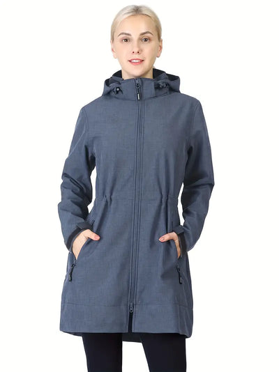 Lennox - Manteau long à capuche avec poches pour femmes