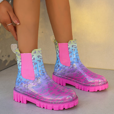 Keilani - Bottes de pluie pour femmes - Imperméables, durables, de poids moyen, roses et à la mode