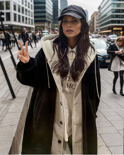 Aria - Veste pour temps froid avec capuche Sherpa