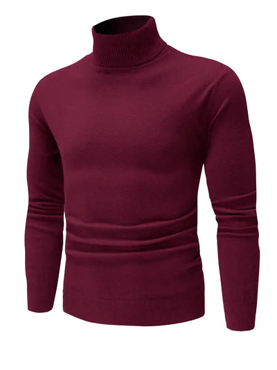 Ayaan - Pull à col de tortue et à manches longues de style classique pour hommes
