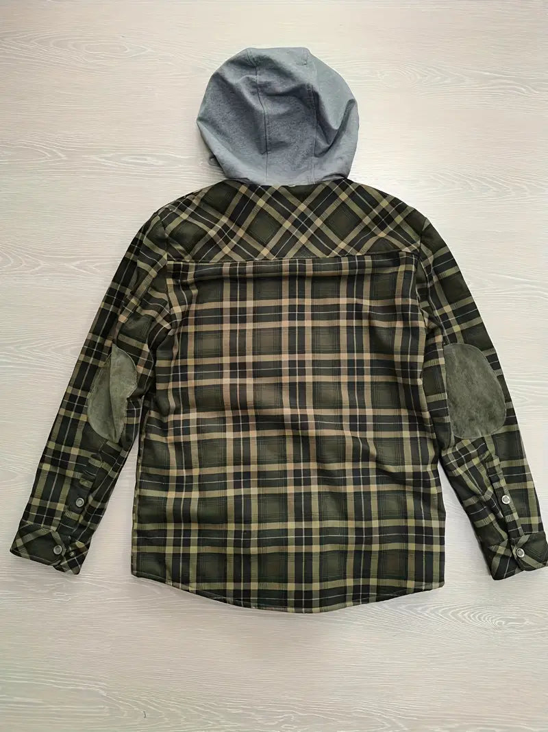 Orobong | Manteau Fleece à Carreaux pour Hommes