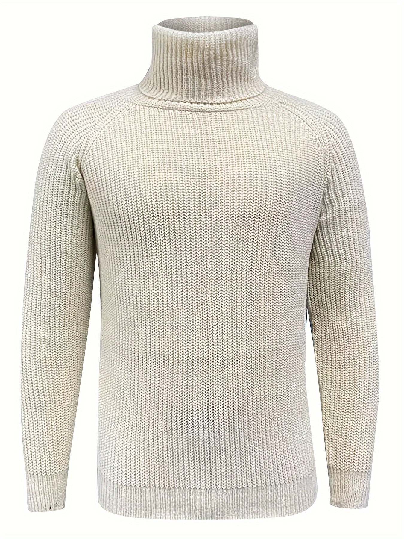 Allen - Pull à col roulé en laine tissée pour hommes