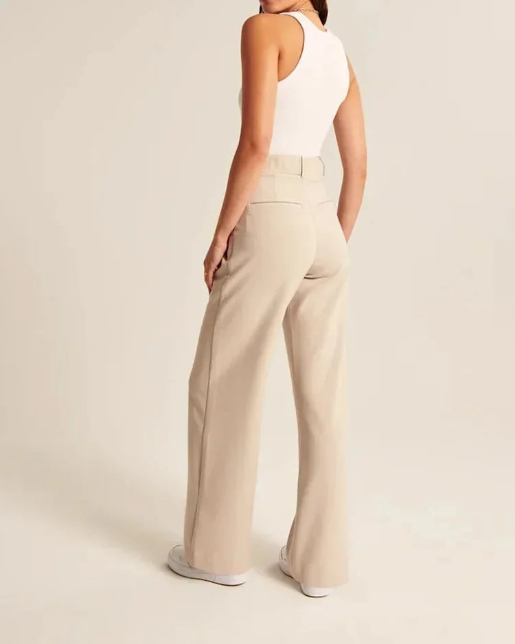 Grace - Pantalon palazzo à taille haute et à jambes larges