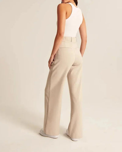 Grace - Pantalon palazzo à taille haute et à jambes larges