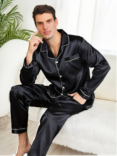 Keanu - Pyjama Ensemble homme en satin de soie
