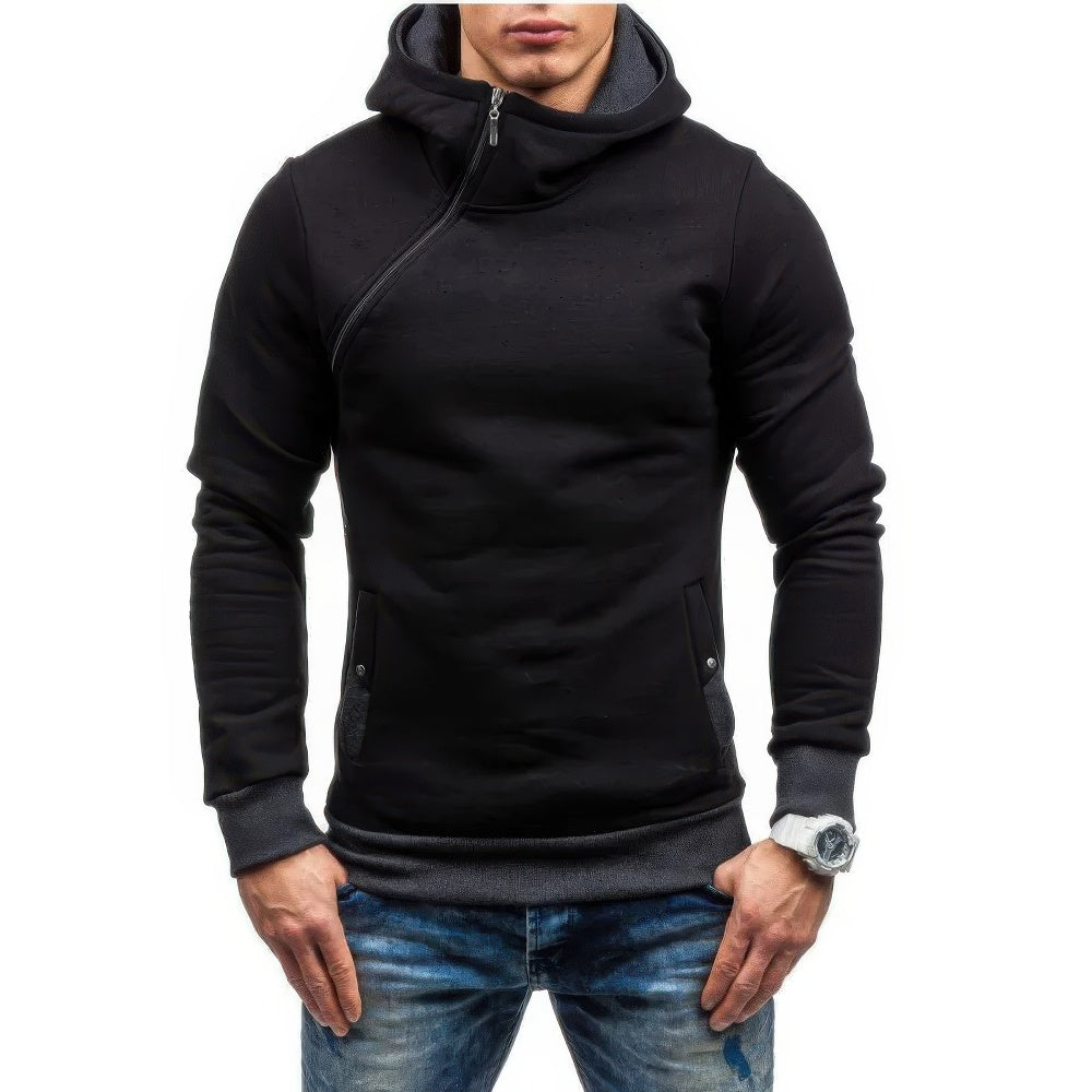 Stetson - Pull étroit pour homme avec fermeture éclair diagonale