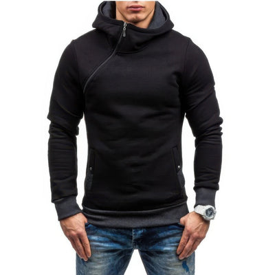 Stetson - Pull étroit pour homme avec fermeture éclair diagonale