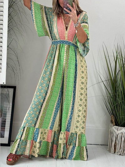 Giuseppina | Summer Printed Wide-Leg Jumpsuit for Women