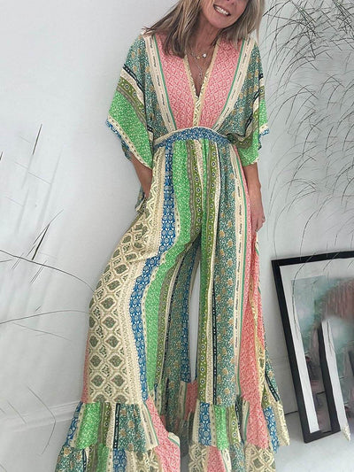 Giuseppina | Summer Printed Wide-Leg Jumpsuit for Women