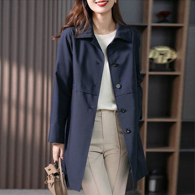 Vola | Trench-Coat de Printemps Mi-Long Ceinturé pour Femme