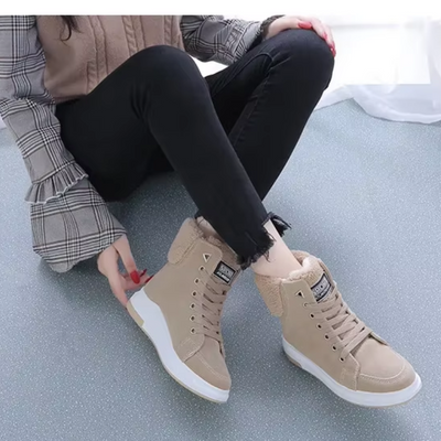 Amber - Chaussures d'hiver hautes et douces à lacets Femme
