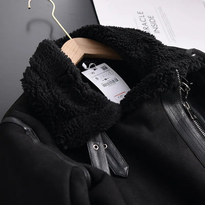 Manteau d'hiver en daim Olivia - Chaud et élégant