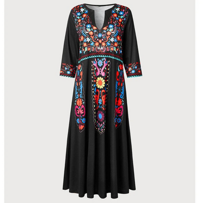Mckenna - Robe estivale à imprimé floral et col en V