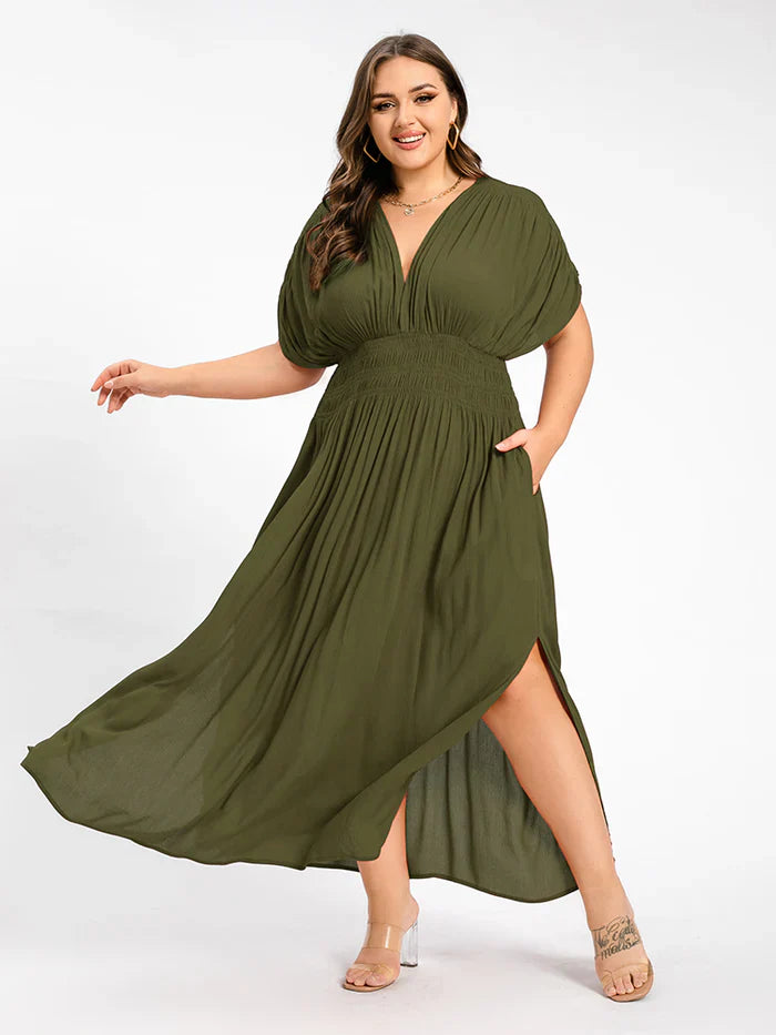 ANETTE | Robe longue à col en V