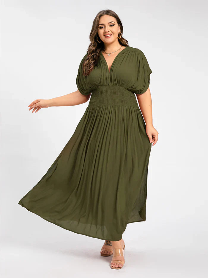 ANETTE | Robe longue à col en V