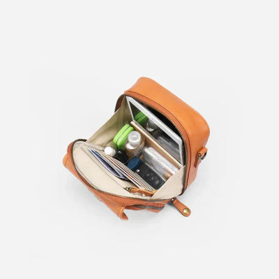 Vrai | Sac à Bandoulière pour Femmes avec Compartiments Multi-Couches et Texture Lisse
