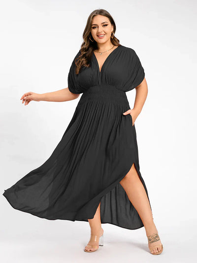 ANETTE | Robe longue à col en V