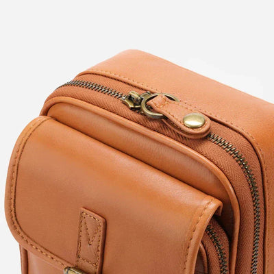 Vrai | Sac à Bandoulière pour Femmes avec Compartiments Multi-Couches et Texture Lisse