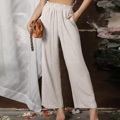 Vionette | Pantalon Taille Haute et Jambes Larges pour Femme