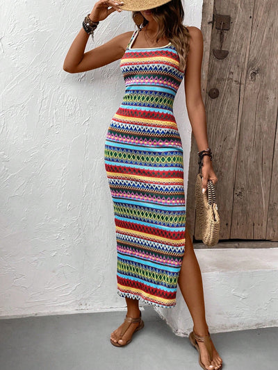 Lyndsea | Robe Longue à Rayures Sans Manches pour Femme