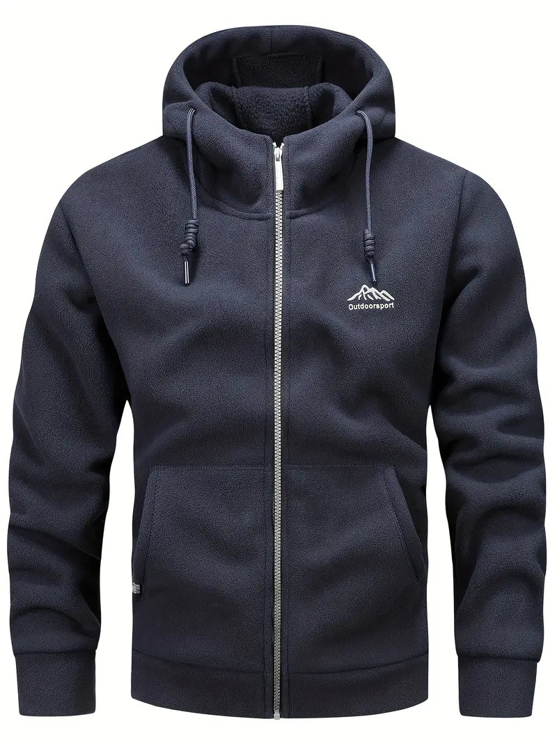 Caleb - Veste polaire chaude à capuche pour hommes