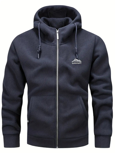 Caleb - Veste polaire chaude à capuche pour hommes