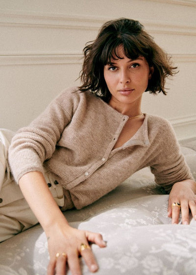 Norah- Cardigan en chint super doux avec boutons
