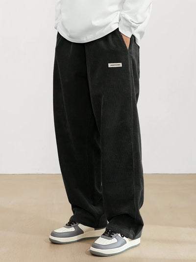 Iker - Pantalon en velours côtelé à poches pour hommes