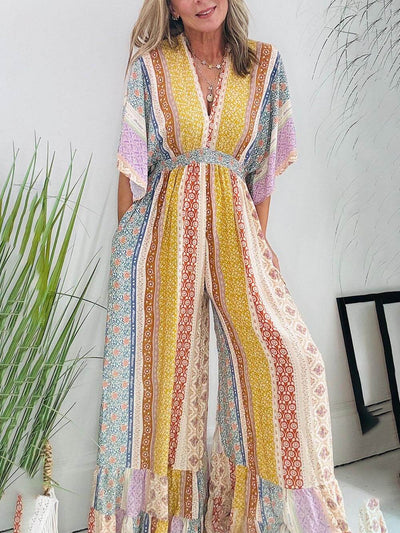 Giuseppina | Summer Printed Wide-Leg Jumpsuit for Women