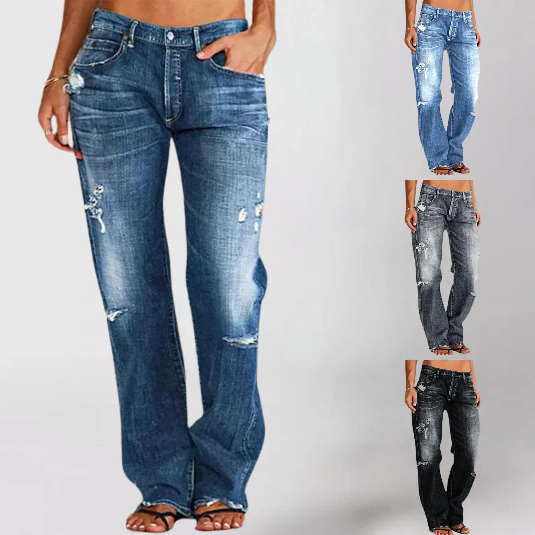 Morgen | Jean élégant taille haute pour femmes