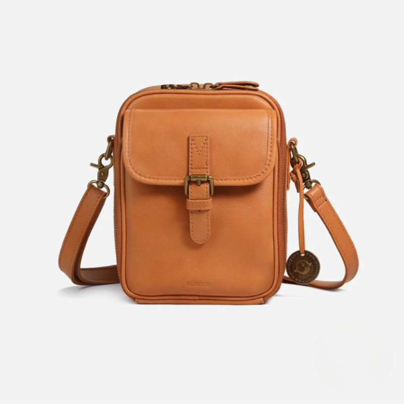 Vrai | Sac à Bandoulière pour Femmes avec Compartiments Multi-Couches et Texture Lisse