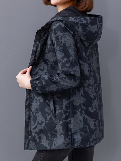 Kayleigh - Manteau à capuche élégant à double face avec poches pour femmes