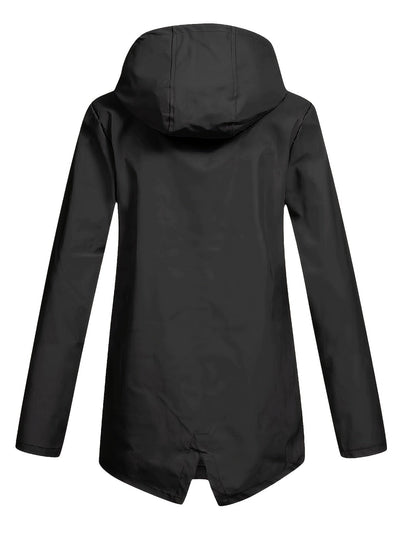 Veste à capuche zippée à poches rabattues pour femmes