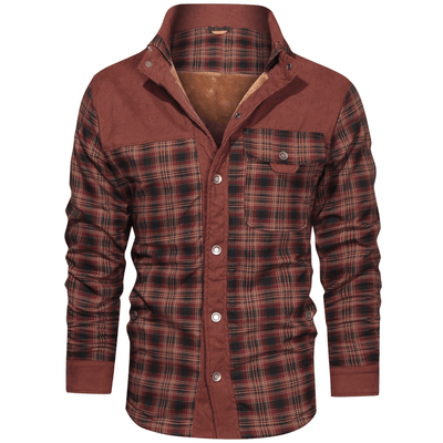 Joel - Veste chaude en flanelle rayée