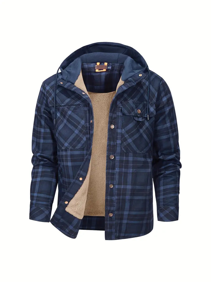 Orobong | Manteau Fleece à Carreaux pour Hommes