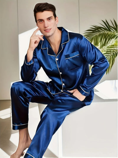 Keanu - Pyjama Ensemble homme en satin de soie