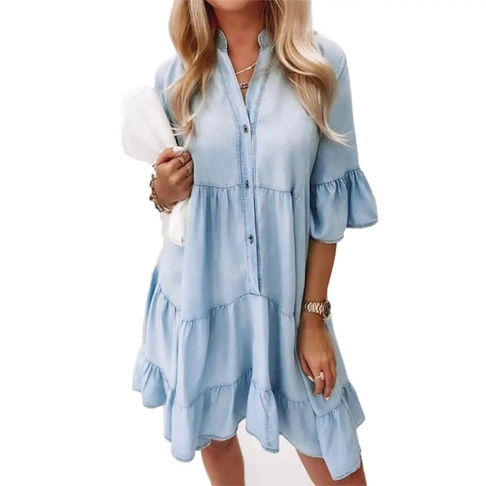 ALEXADRA | Robe en jean élégance