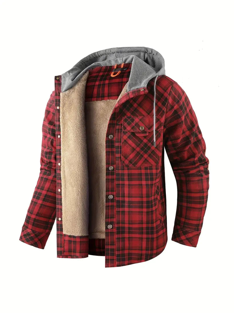 Orobong | Manteau Fleece à Carreaux pour Hommes