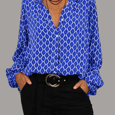 Alex™ | Blouse Élégante Imprimée
