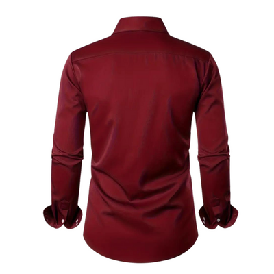 Yves | Chemise Habillée pour Hommes avec Détails à Imprimé Paisley – Tissu à Doux Mélange