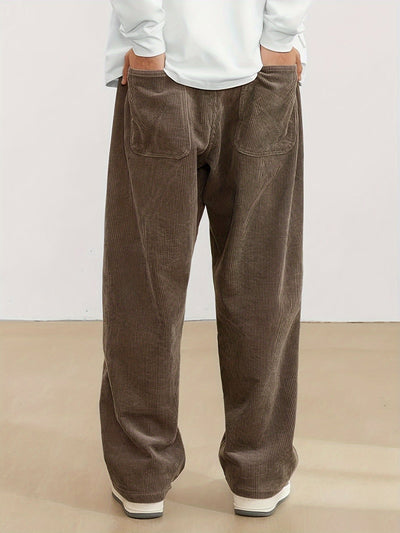 Iker - Pantalon en velours côtelé à poches pour hommes