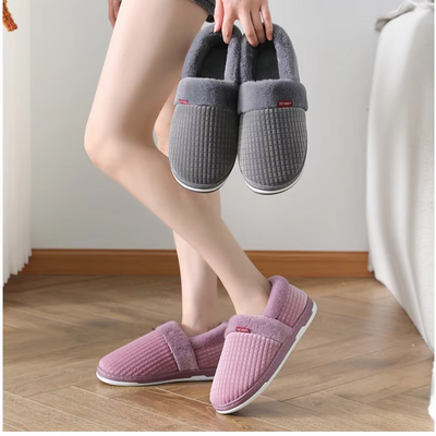 Anna - Chaussons pour Femme avec Lettre Imprimée et Bout Rond