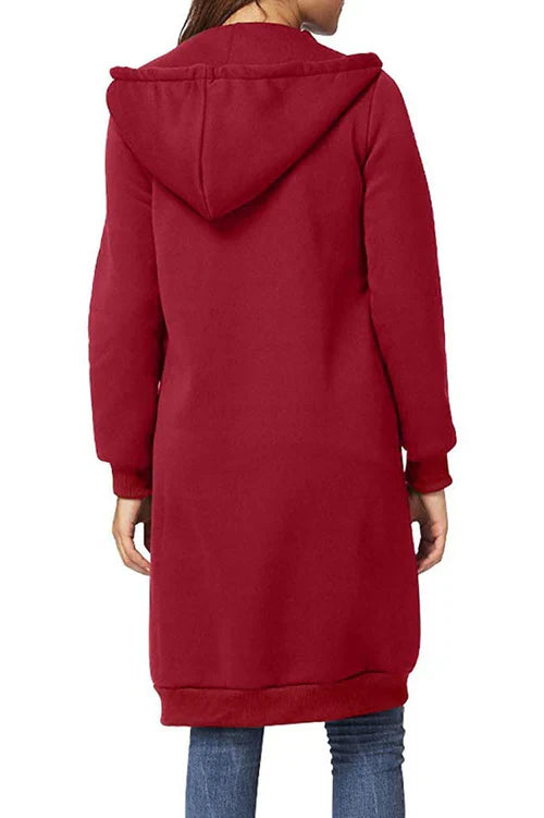 ALDA | Sweat à capuche long zippé