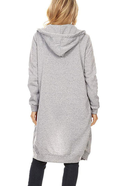 ALDA | Sweat à capuche long zippé