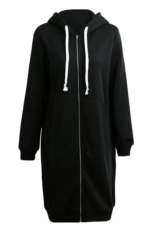 ALDA | Sweat à capuche long zippé