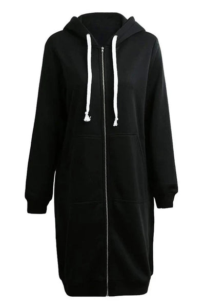 ALDA | Sweat à capuche long zippé