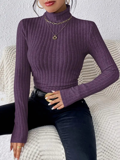 Kinley - Pull à col roulé tricoté pour femme