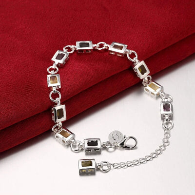 Amber - Bracelet de zircon multi-colorant avec des pierres étincelantes