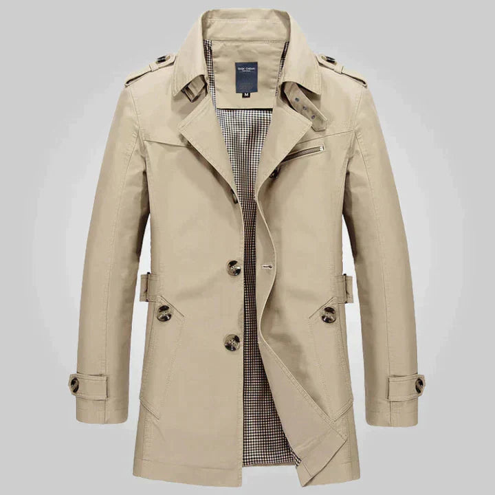 Jyoti | Trench-coat Élégant et Classique pour Hommes