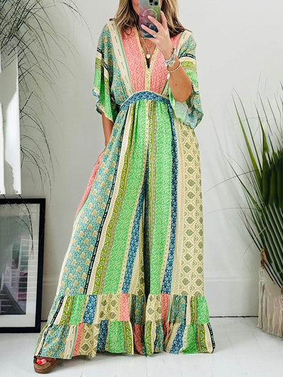 Giuseppina | Summer Printed Wide-Leg Jumpsuit for Women